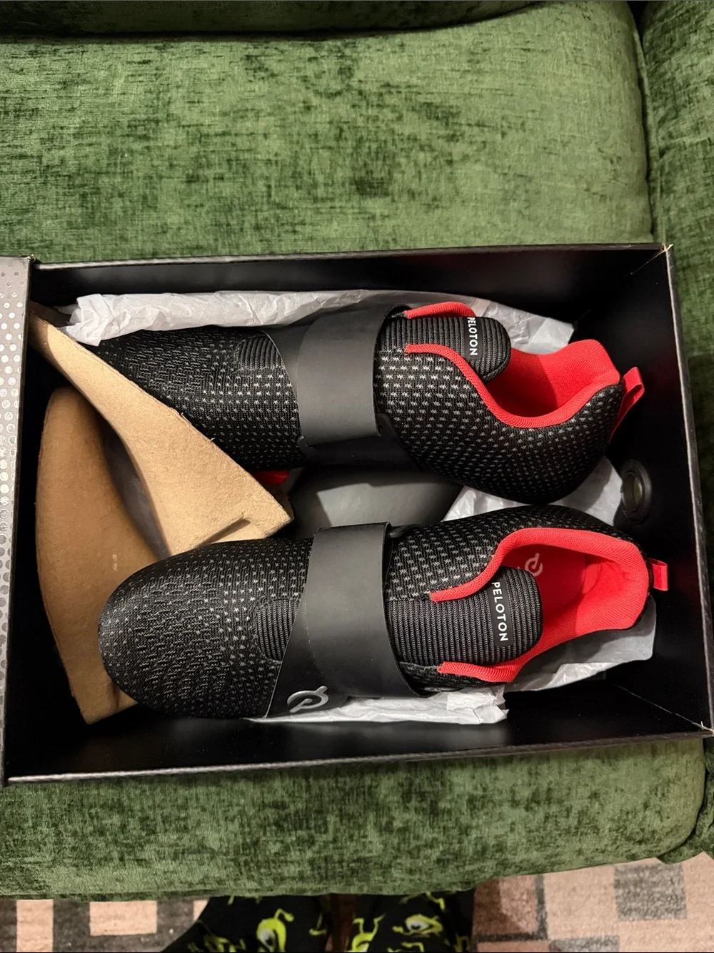 Peloton Black Box with Red Logo - Altos Cycling Shoes Packaging